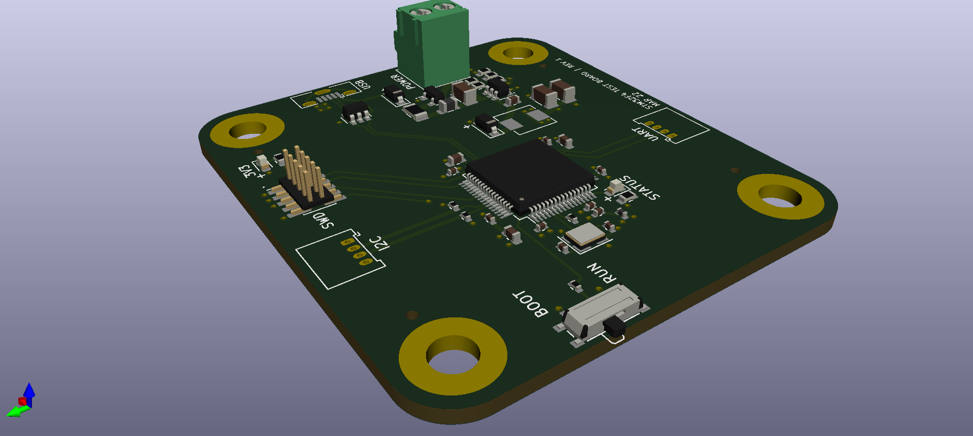 STM32 board rear angle